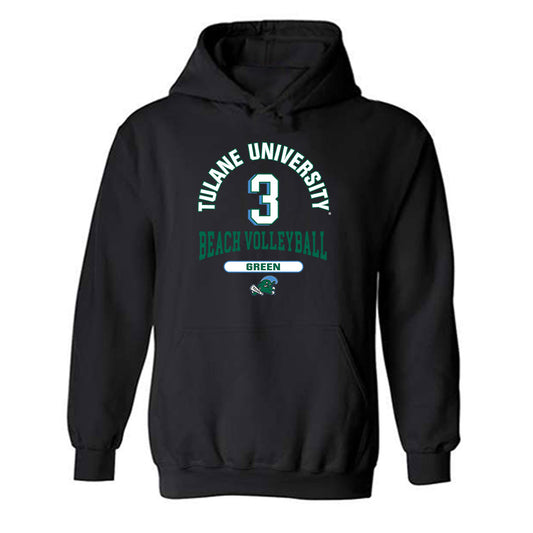 Tulane - NCAA Beach Volleyball : Samantha Green - Classic Fashion Shersey Hooded Sweatshirt-0