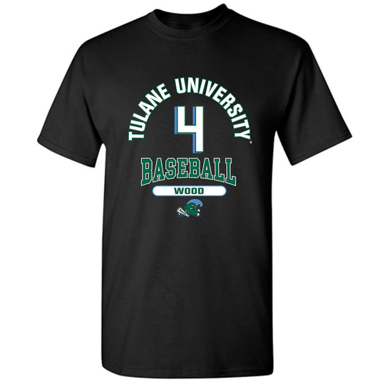 Tulane - NCAA Baseball : Tye Wood - Classic Fashion Shersey T-Shirt-0