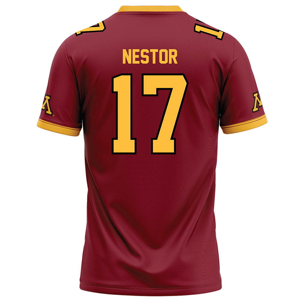 Minnesota - NCAA Football : John Nestor - Maroon Football Jersey-1
