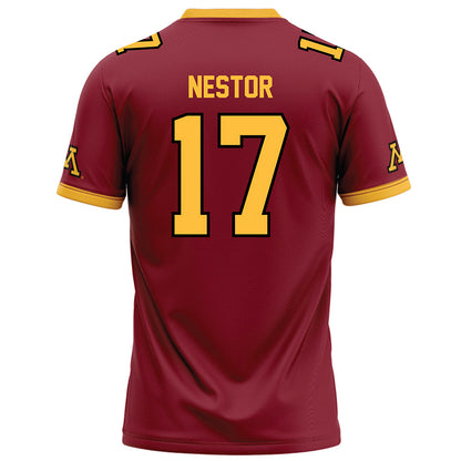 Minnesota - NCAA Football : John Nestor - Maroon Football Jersey-1
