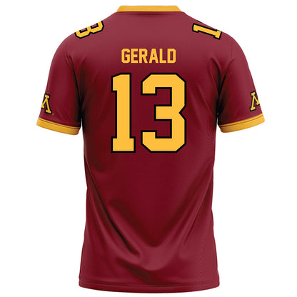 Minnesota - NCAA Football : Mike Gerald - Maroon Football Jersey-1