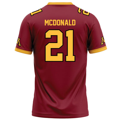 Minnesota - NCAA Football : Craig McDonald - Maroon Football Jersey
