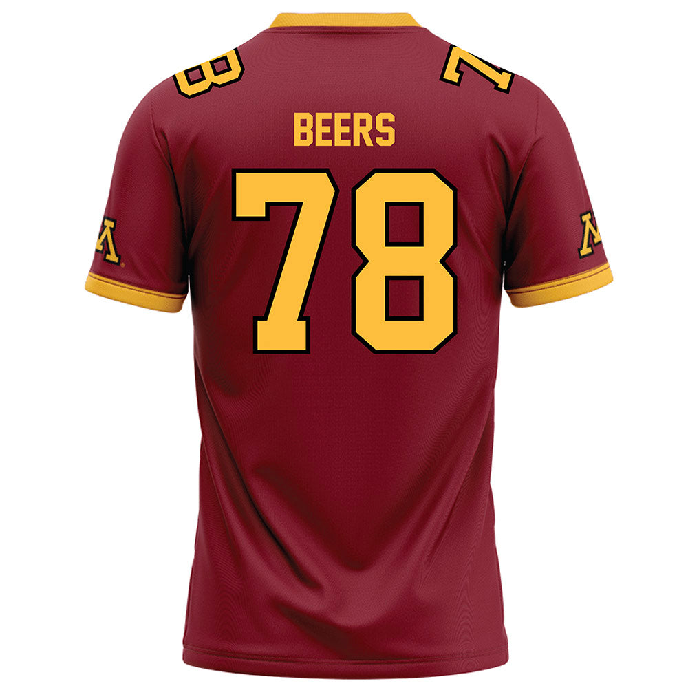 Minnesota - NCAA Football : Ashton Beers - Maroon Football Jersey-1