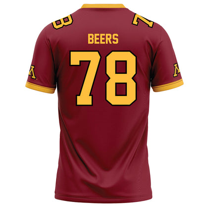 Minnesota - NCAA Football : Ashton Beers - Maroon Football Jersey-1