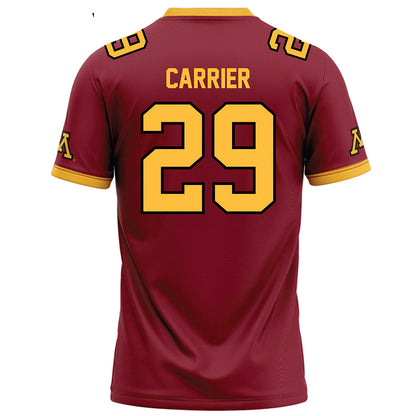 Minnesota - NCAA Football : Ethan Carrier - Maroon Football Jersey-1