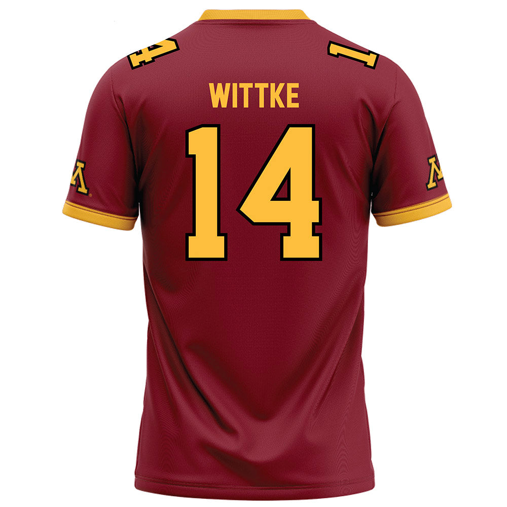 Minnesota - NCAA Football : Dylan Wittke - Maroon Football Jersey-1