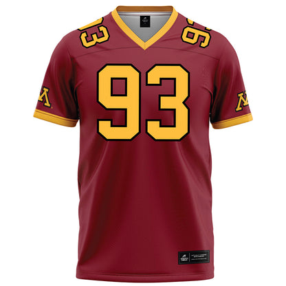 Minnesota - NCAA Football : Riley Sunram - Maroon Football Jersey-0