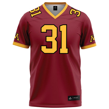 Minnesota - NCAA Football : Xavier Ford - Maroon Football Jersey-0