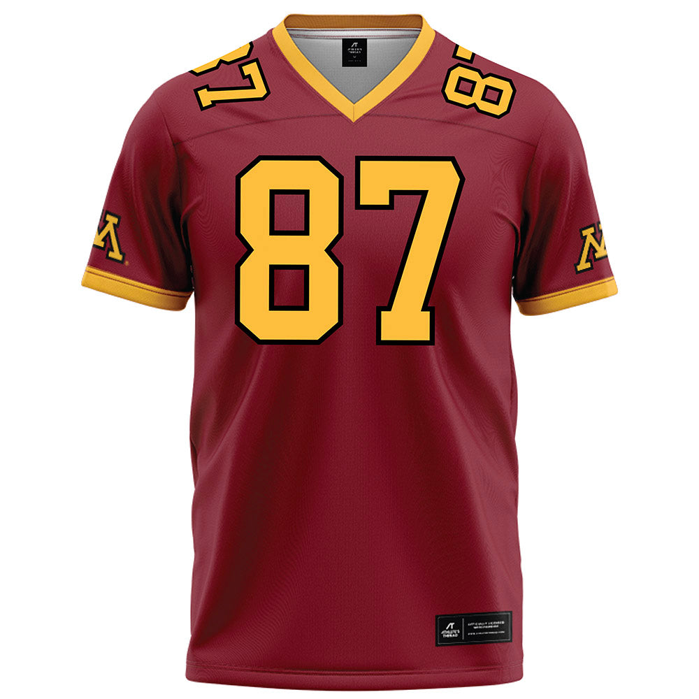 Minnesota - NCAA Football : Drew Biber - Maroon Football Jersey-0