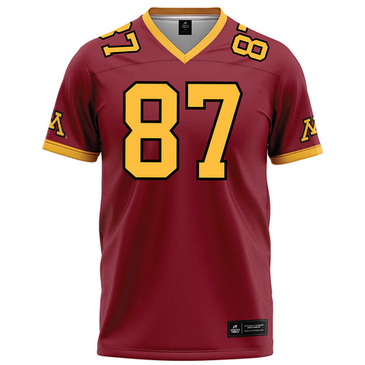 Minnesota - NCAA Football : Drew Biber - Maroon Football Jersey-0