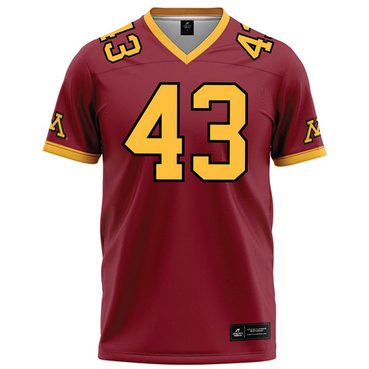 Minnesota - NCAA Football : Jakob Lutz - Maroon Football Jersey-0