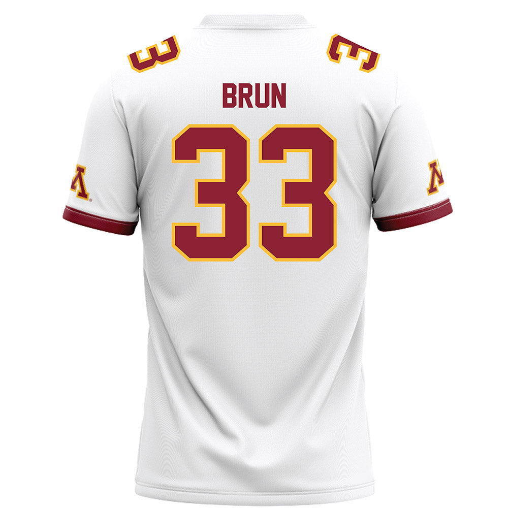 Minnesota - NCAA Football : Harrison Brun - White Football Jersey-1