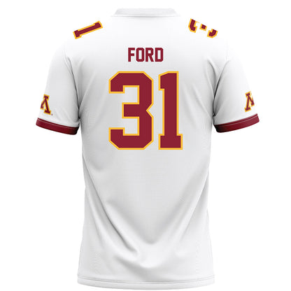 Minnesota - NCAA Football : Xavier Ford - White Football Jersey-1