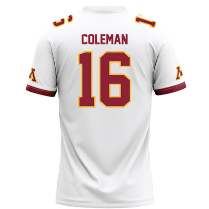 Minnesota - NCAA Football : Malachi Coleman - White Football Jersey-1