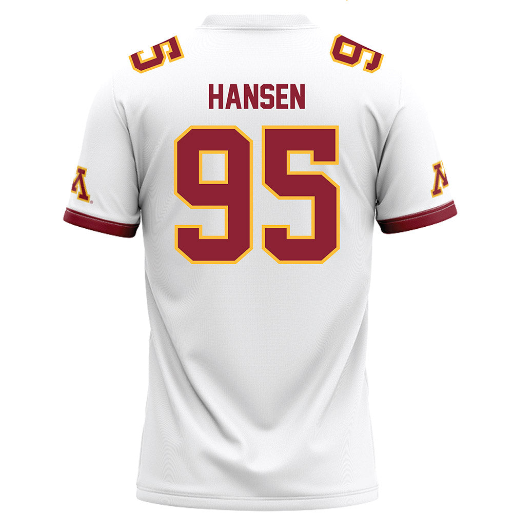 Minnesota - NCAA Football : Colin Hansen - White Football Jersey-1