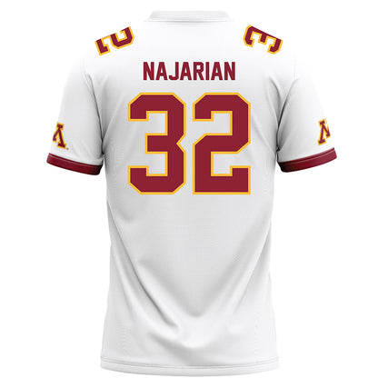 Minnesota - NCAA Football : Peter Najarian - White Football Jersey