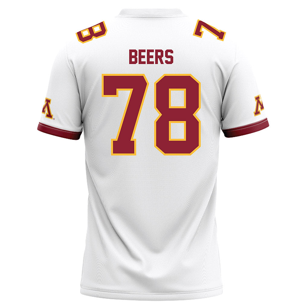 Minnesota - NCAA Football : Ashton Beers - White Football Jersey-1