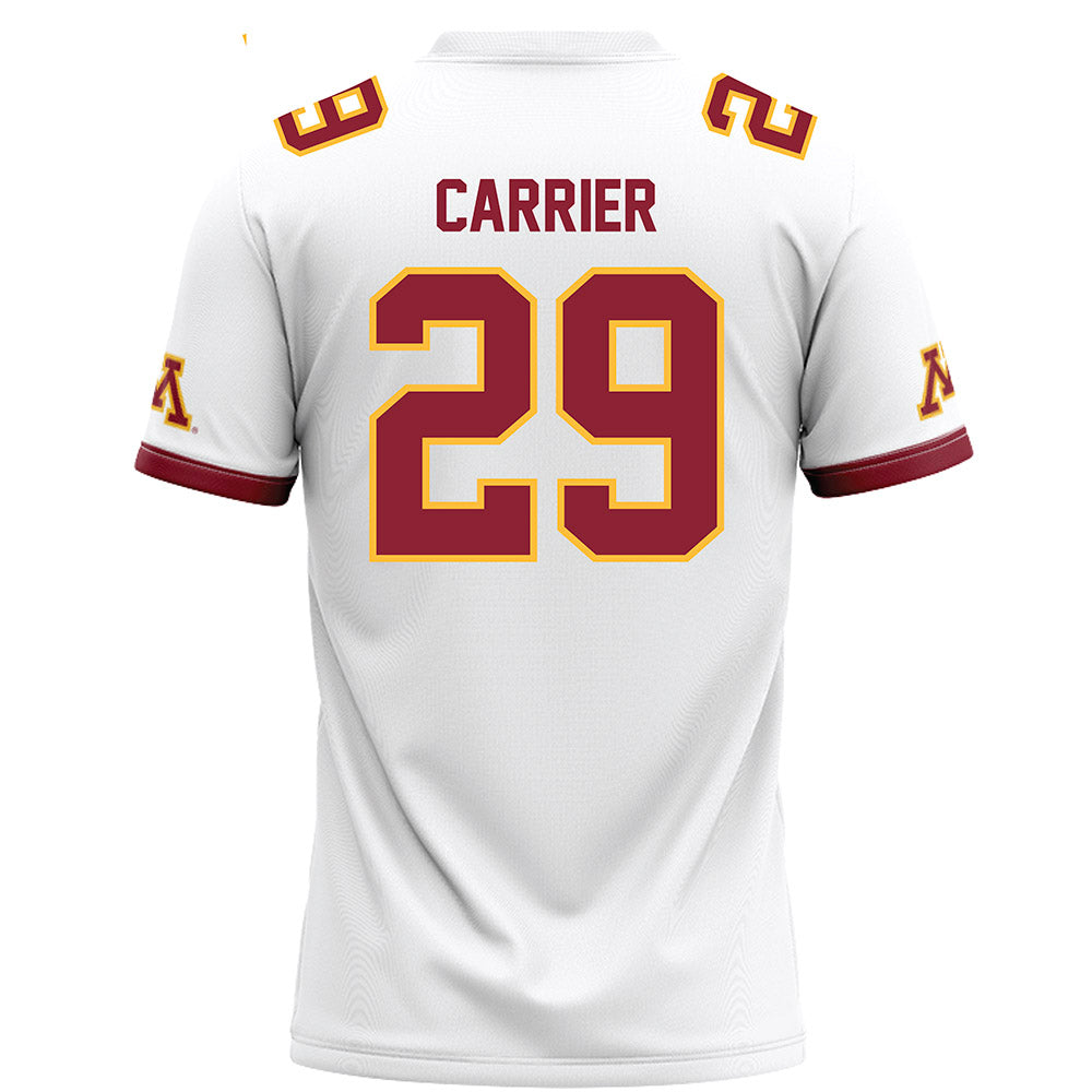 Minnesota - NCAA Football : Ethan Carrier - White Football Jersey-1