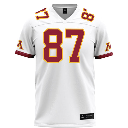 Minnesota - NCAA Football : Drew Biber - White Football Jersey-0