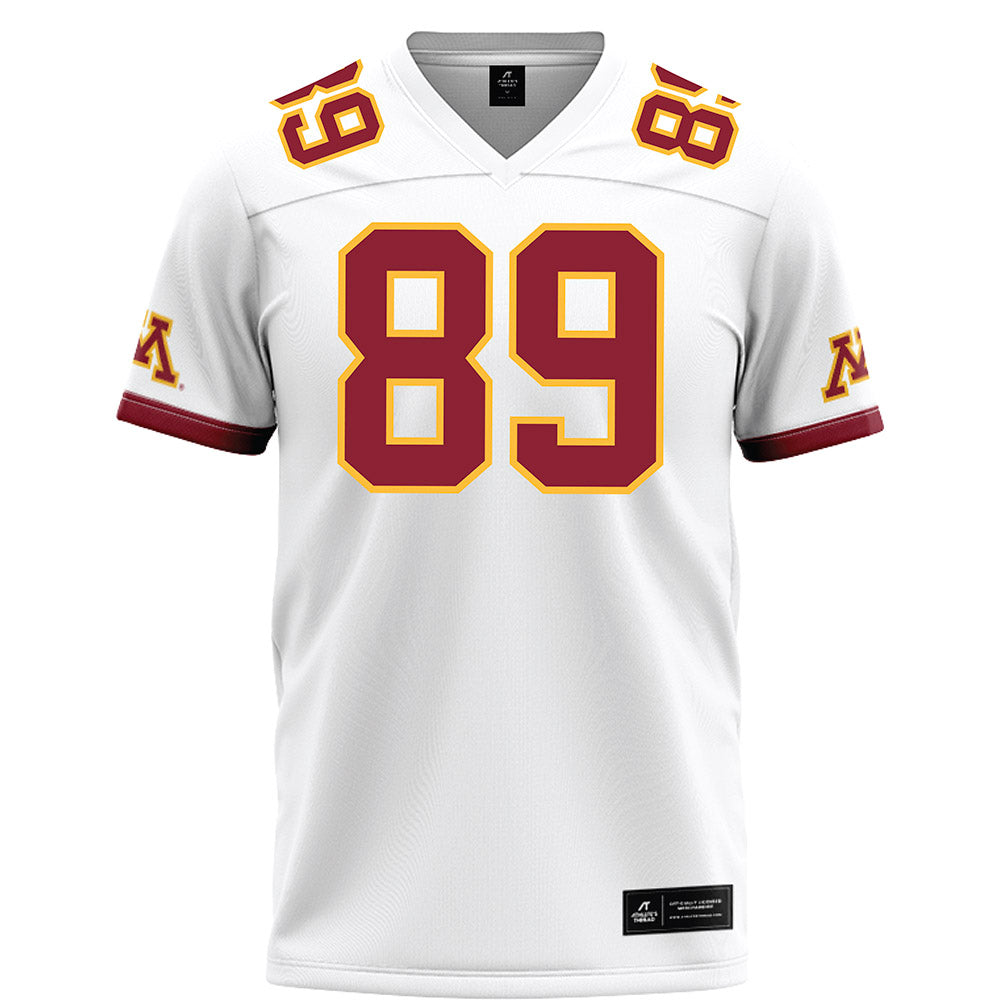 Minnesota - NCAA Football : Nate Becker - White Football Jersey-0