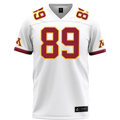 Minnesota - NCAA Football : Nate Becker - White Football Jersey-0
