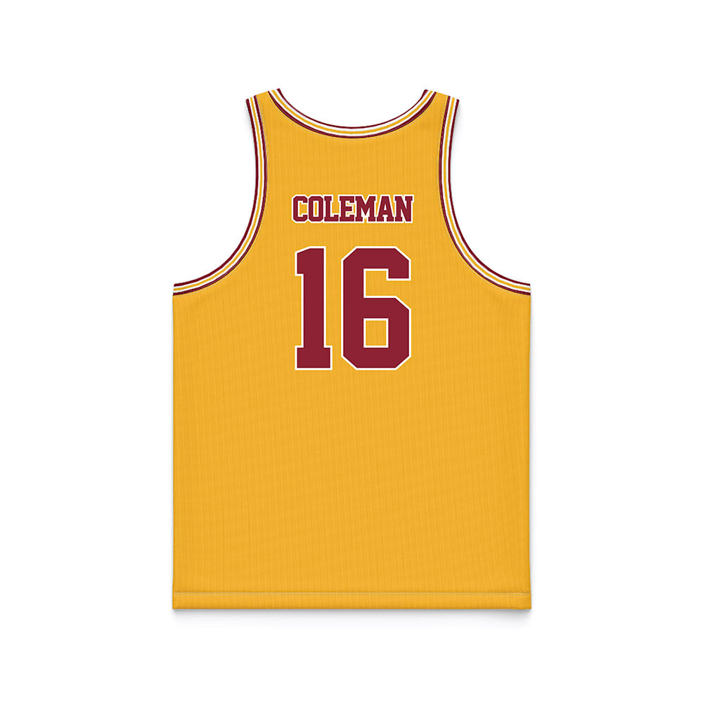 Minnesota - NCAA Football : Malachi Coleman - Gold Basketball Jersey-1