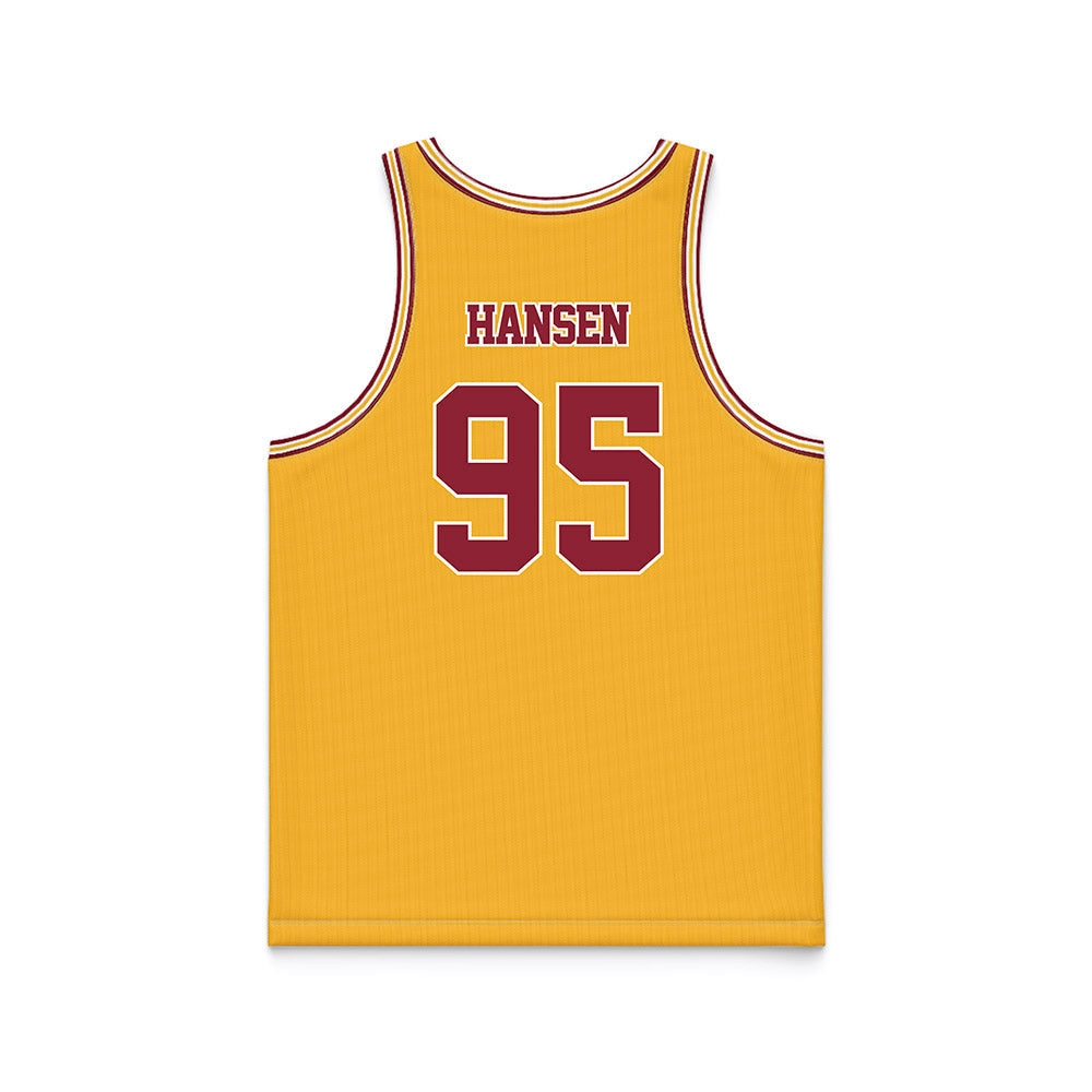 Minnesota - NCAA Football : Colin Hansen - Gold Basketball Jersey-1