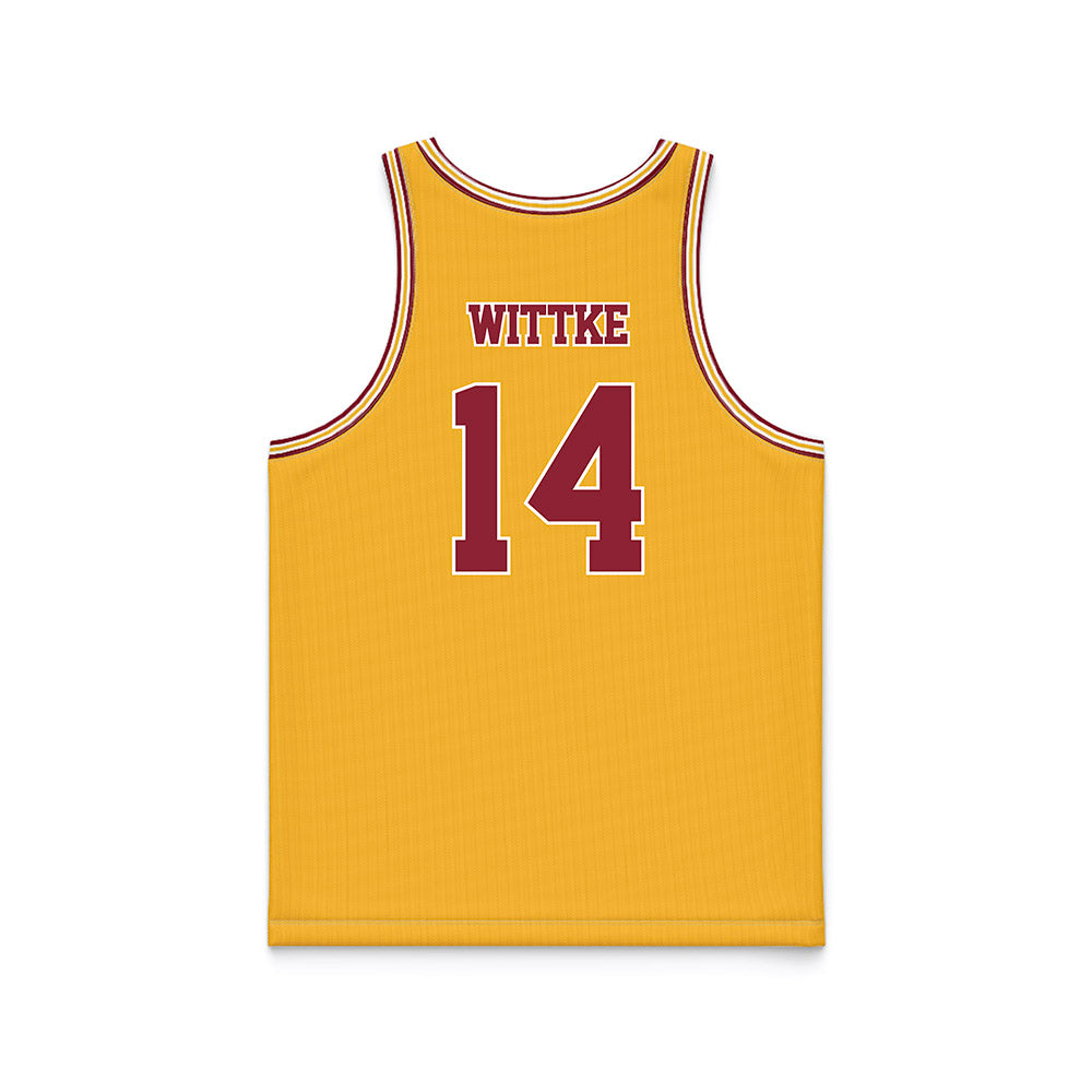 Minnesota - NCAA Football : Dylan Wittke - Gold Basketball Jersey-1