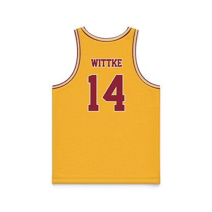 Minnesota - NCAA Football : Dylan Wittke - Gold Basketball Jersey-1