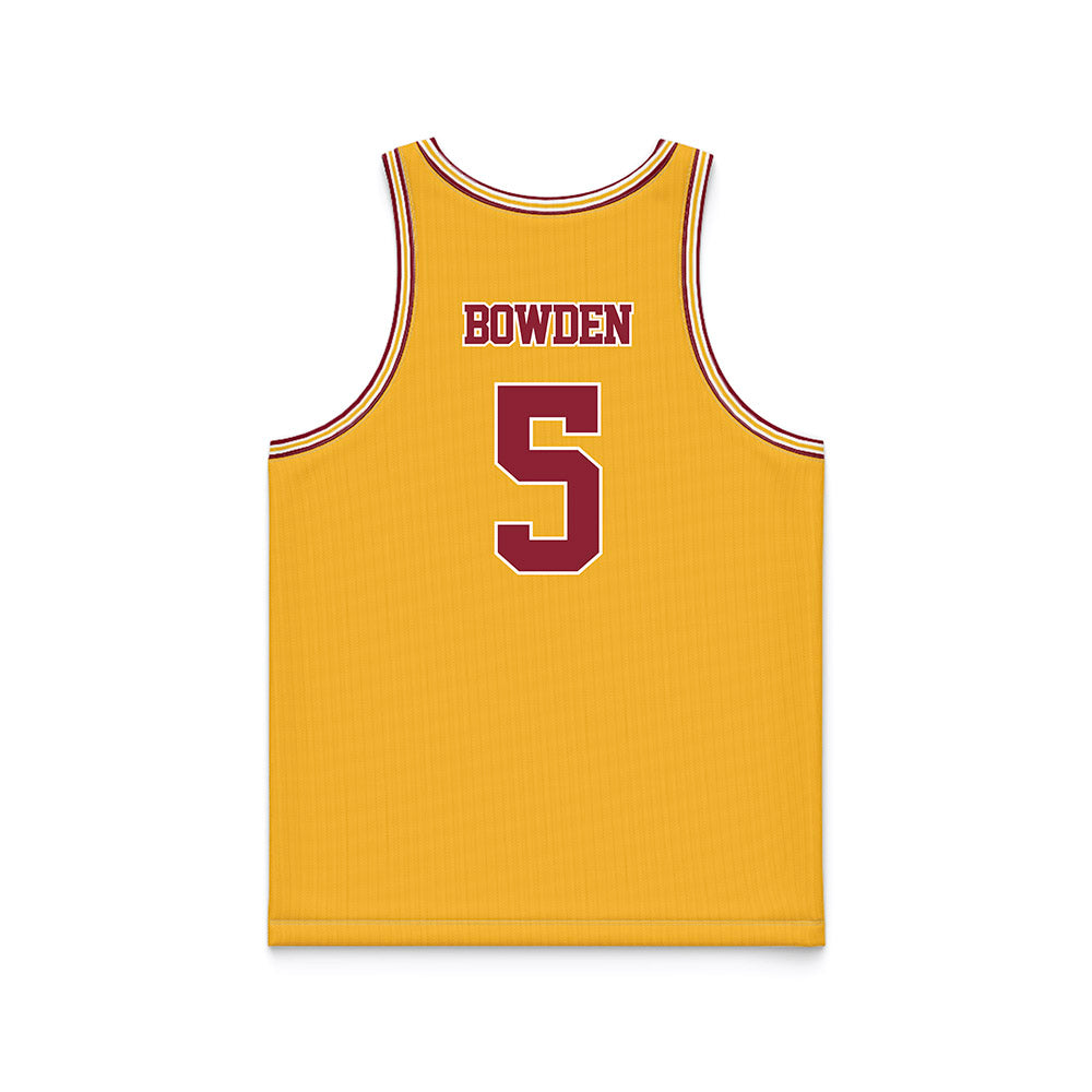 Minnesota - NCAA Football : Jaylen Bowden - Gold Basketball Jersey-1