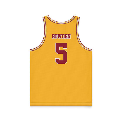 Minnesota - NCAA Football : Jaylen Bowden - Gold Basketball Jersey-1