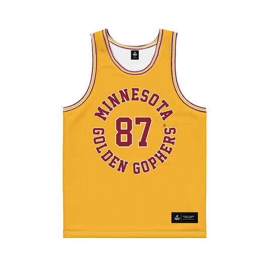 Minnesota - NCAA Football : Drew Biber - Gold Basketball Jersey-0