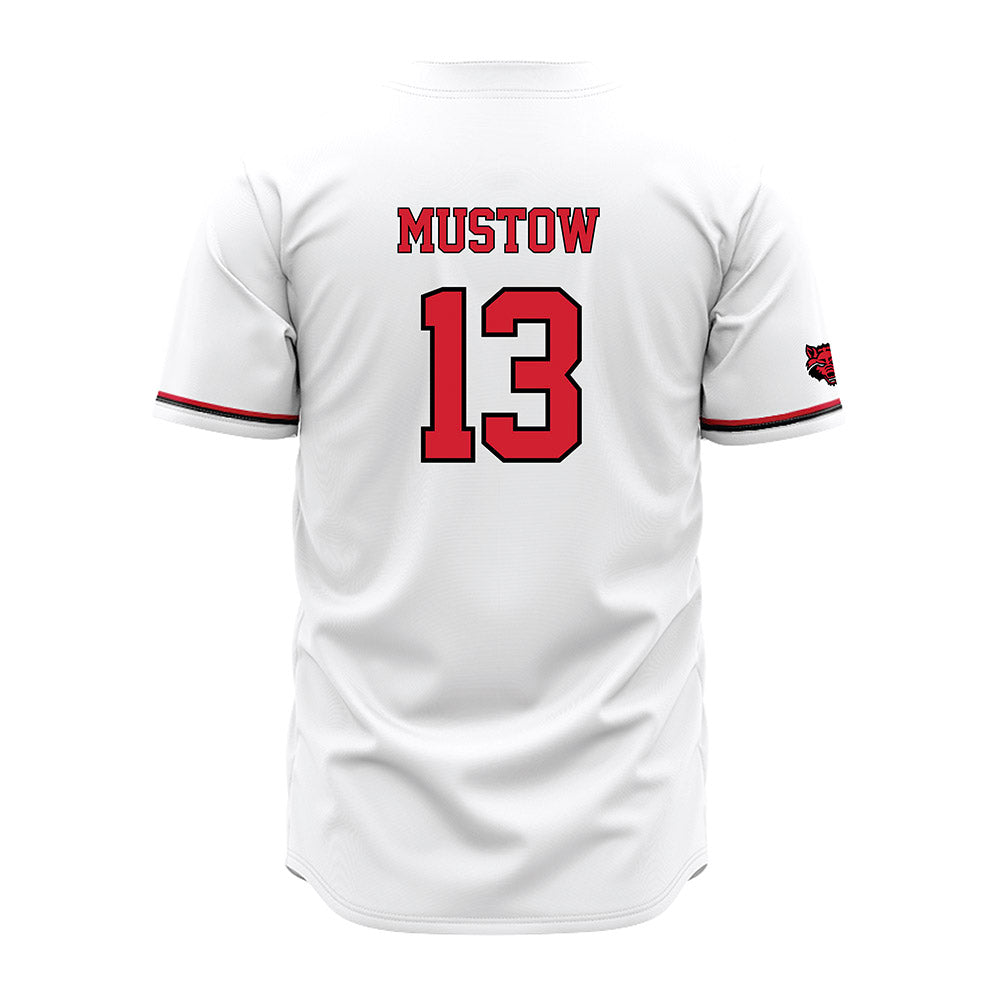 Arkansas State - NCAA Baseball : Adam Mustow - White Jersey-1