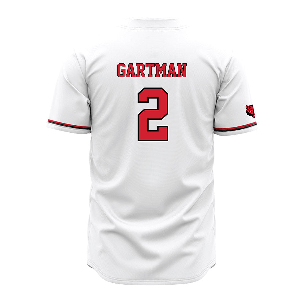 Arkansas State - NCAA Baseball : Drew Gartman - White Jersey-1