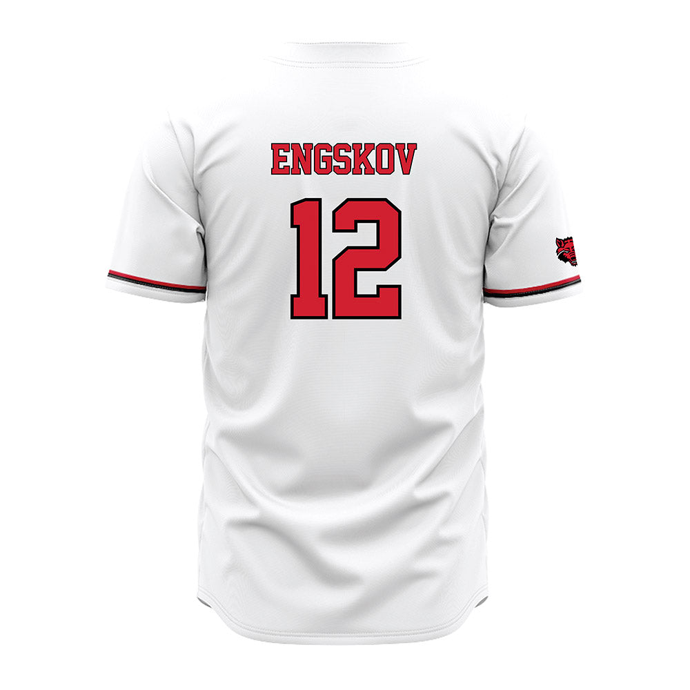 Arkansas State - NCAA Baseball : Patrick Engskov - White Jersey