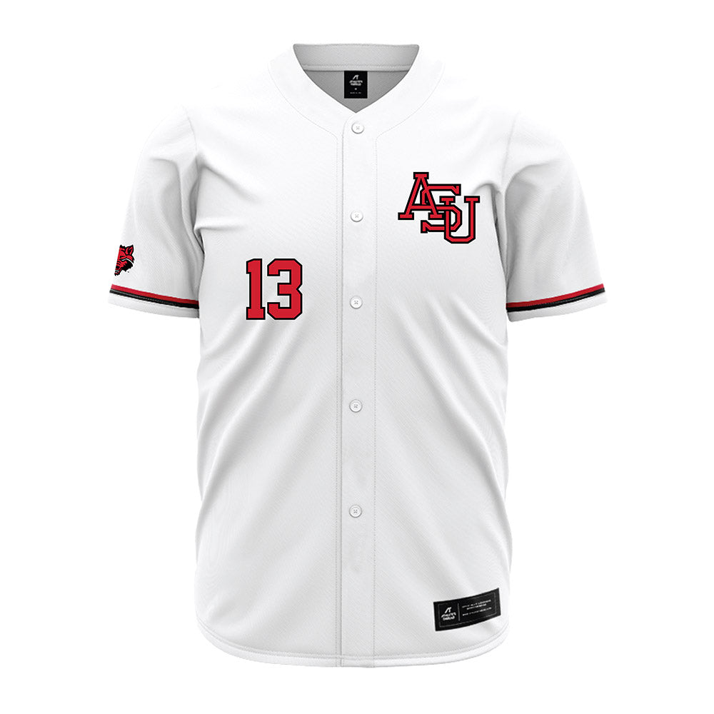 Arkansas State - NCAA Baseball : Adam Mustow - White Jersey-0
