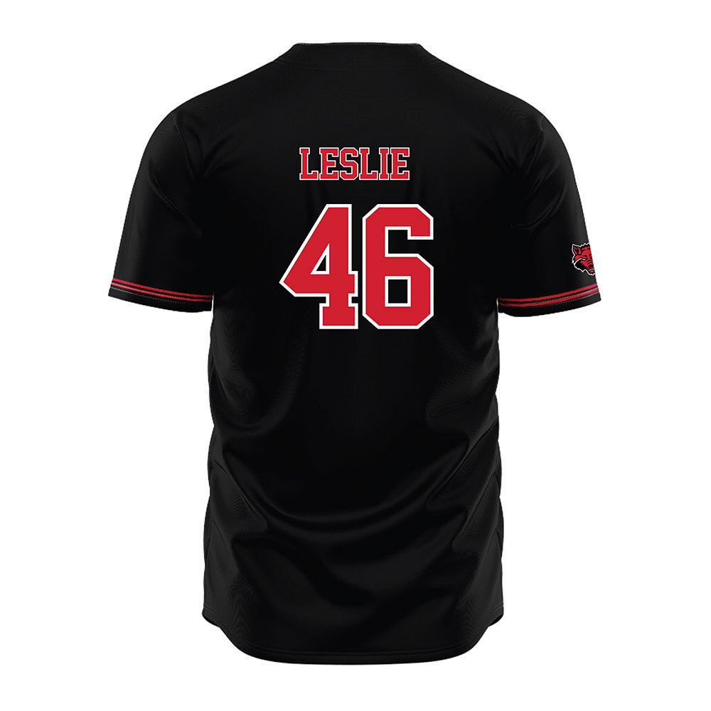 Arkansas State - NCAA Baseball : Will Leslie - Black Jersey-1