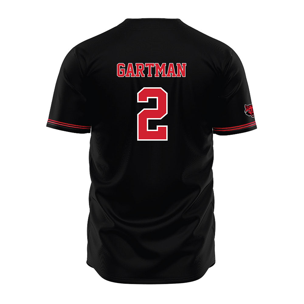 Arkansas State - NCAA Baseball : Drew Gartman - Black Jersey-1