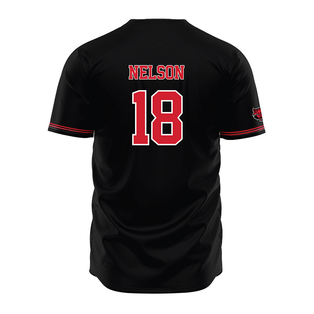 Arkansas State - NCAA Baseball : Jack Nelson - Black Jersey-1