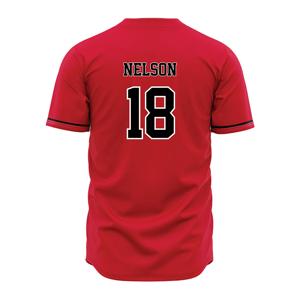 Arkansas State - NCAA Baseball : Jack Nelson - Red Jersey-1
