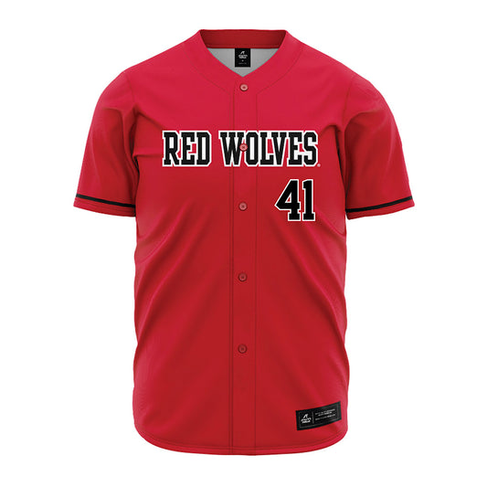 Arkansas State - NCAA Baseball : Jett Sutton - Red Jersey