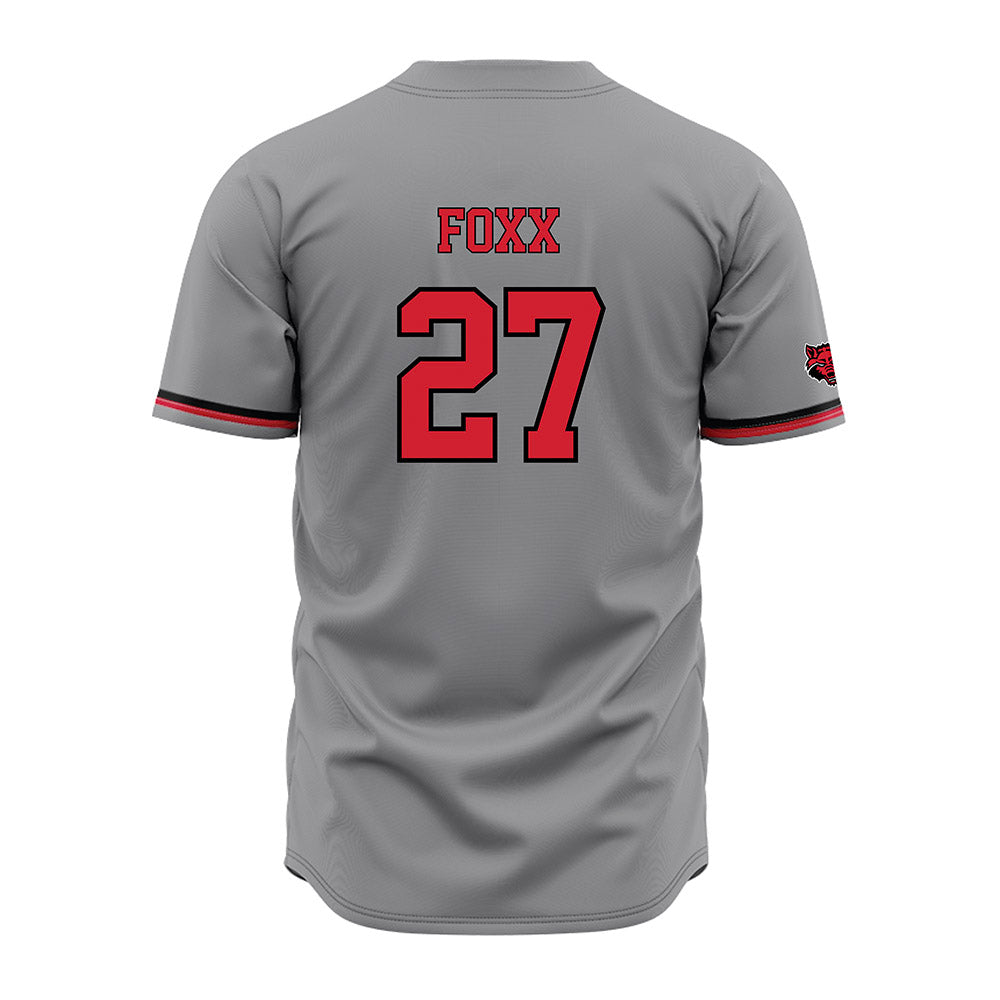 Arkansas State - NCAA Baseball : Jalen Foxx - Grey Jersey-1