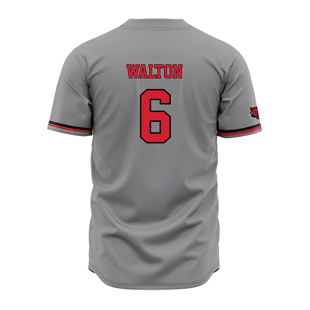 Arkansas State - NCAA Baseball : Lane Walton - Grey Jersey-1