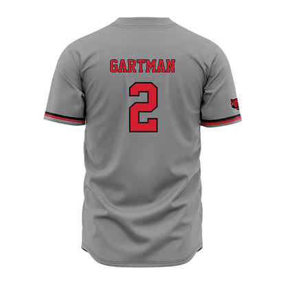 Arkansas State - NCAA Baseball : Drew Gartman - Grey Jersey-1