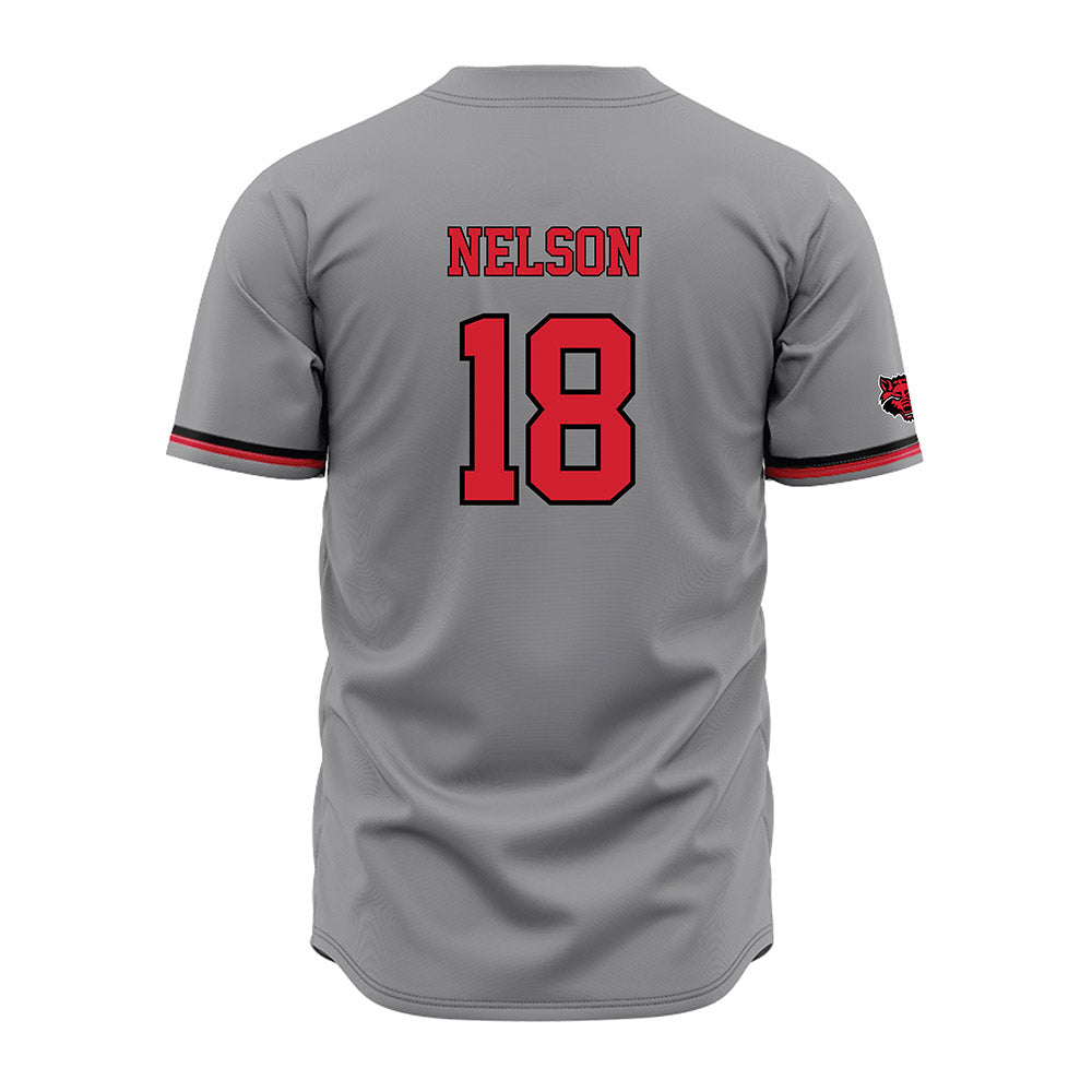 Arkansas State - NCAA Baseball : Jack Nelson - Grey Jersey-1