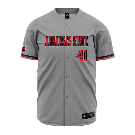 Arkansas State - NCAA Baseball : Jett Sutton - Grey Jersey