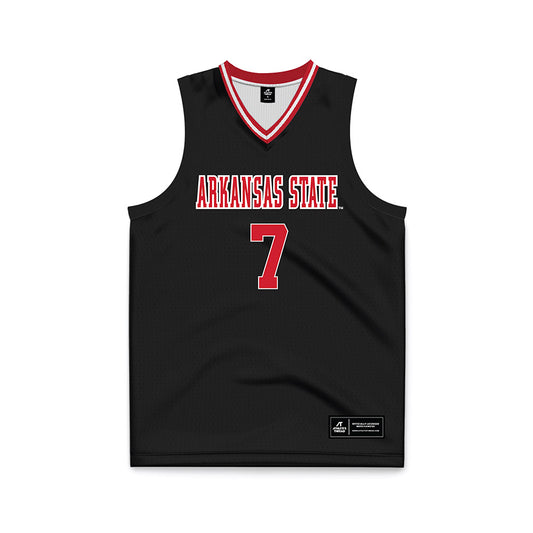 Arkansas State - NCAA Men's Basketball : Zane Butler - Black Basketball Jersey