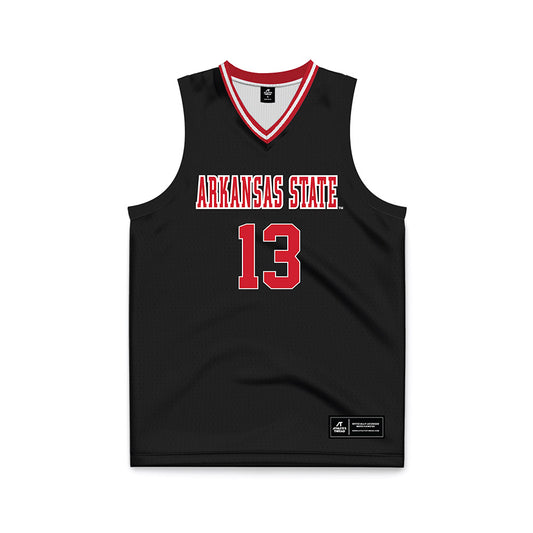Arkansas State - NCAA Men's Basketball : Aly Tounkara - Black Basketball Jersey-0