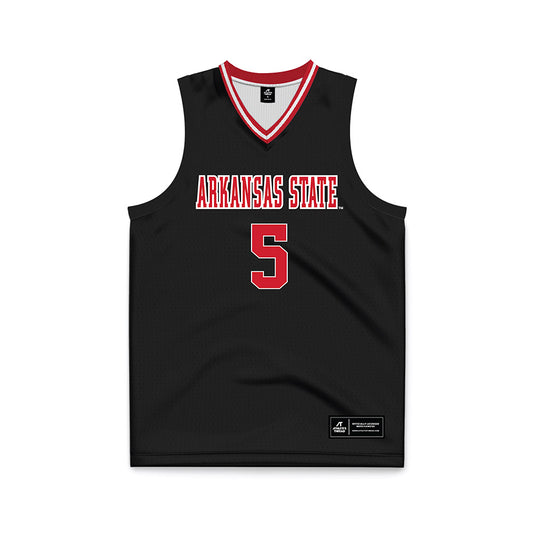 Arkansas State - NCAA Men's Basketball : Joseph Pinion - Black Basketball Jersey-0