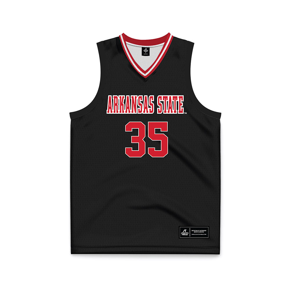 Arkansas State - NCAA Men's Basketball : Izaiyah Nelson - Black Basketball Jersey